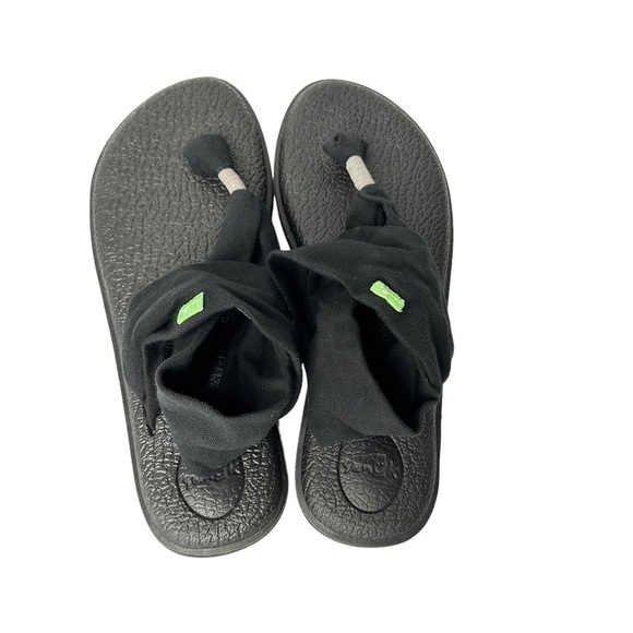 Sanuk Yoga Sling Back Black Sandals Women’s Size 9 - Picture 3 of 11